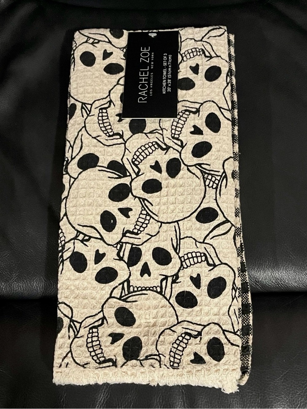 Halloween Rachel Zoe Skulls Kitchen Towels, Set of 3